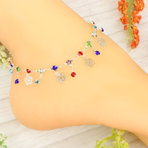 "Handmade Anklet – Elegant & Delicate Jewelry for Women | UNVRC1205 - Picture 1 of 10